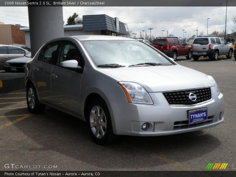 Brilliant Silver / Charcoal/Steel 2008 Nissan Sentra 2.0 SL