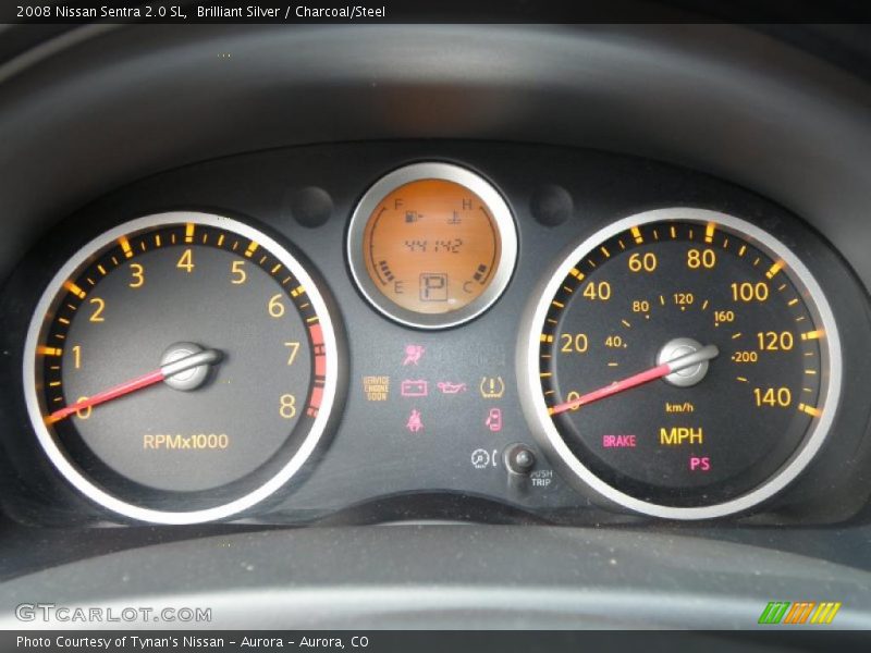 Brilliant Silver / Charcoal/Steel 2008 Nissan Sentra 2.0 SL