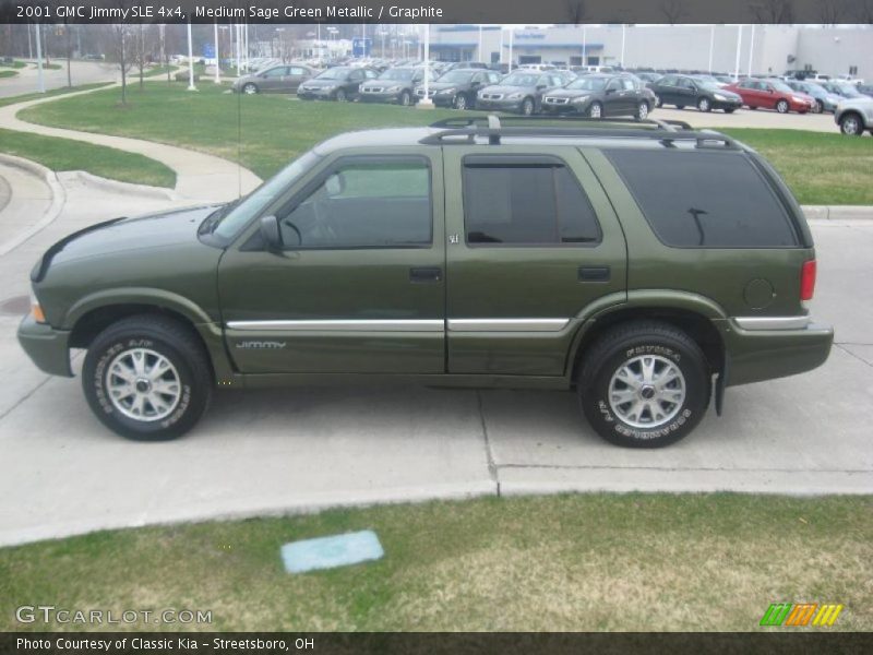 Medium Sage Green Metallic / Graphite 2001 GMC Jimmy SLE 4x4