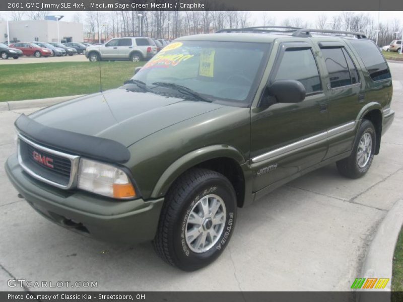 Medium Sage Green Metallic / Graphite 2001 GMC Jimmy SLE 4x4