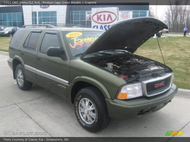 Medium Sage Green Metallic / Graphite 2001 GMC Jimmy SLE 4x4