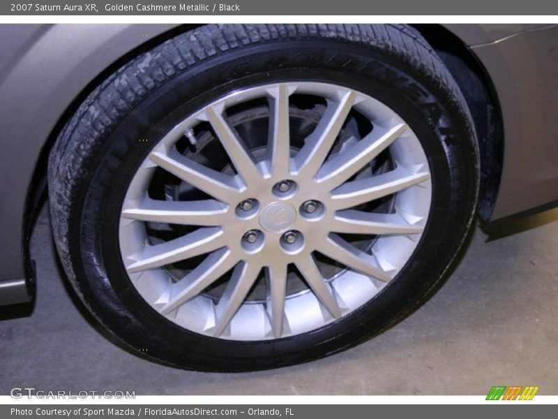Golden Cashmere Metallic / Black 2007 Saturn Aura XR