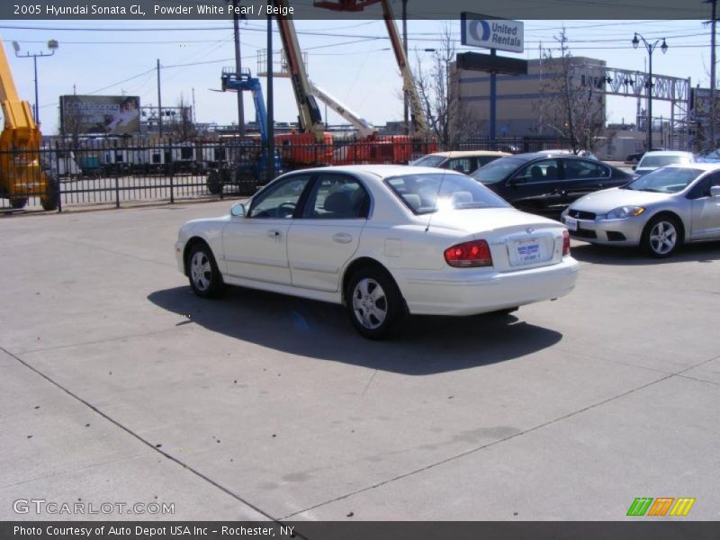 Powder White Pearl / Beige 2005 Hyundai Sonata GL