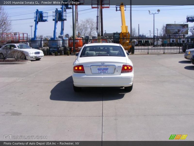 Powder White Pearl / Beige 2005 Hyundai Sonata GL
