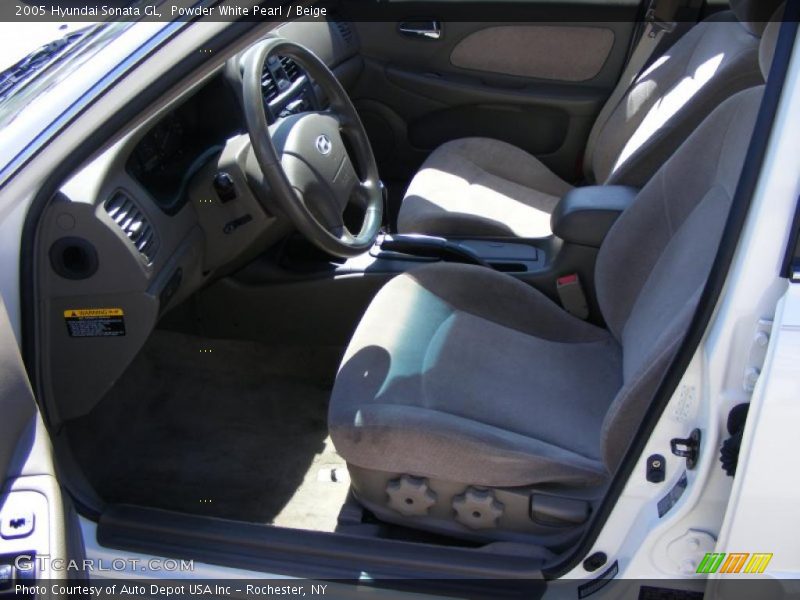 Powder White Pearl / Beige 2005 Hyundai Sonata GL
