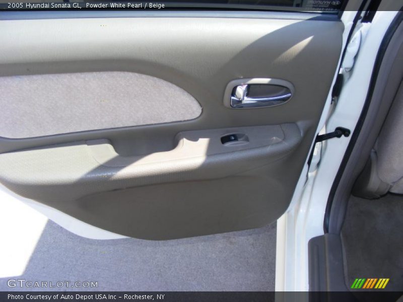 Powder White Pearl / Beige 2005 Hyundai Sonata GL