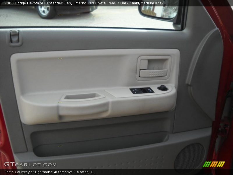 Inferno Red Crystal Pearl / Dark Khaki/Medium Khaki 2008 Dodge Dakota SLT Extended Cab