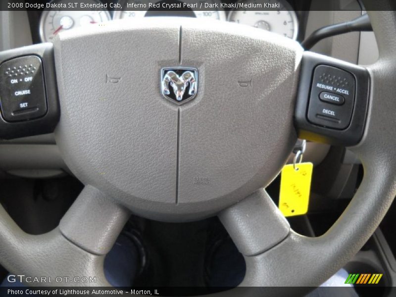 Inferno Red Crystal Pearl / Dark Khaki/Medium Khaki 2008 Dodge Dakota SLT Extended Cab
