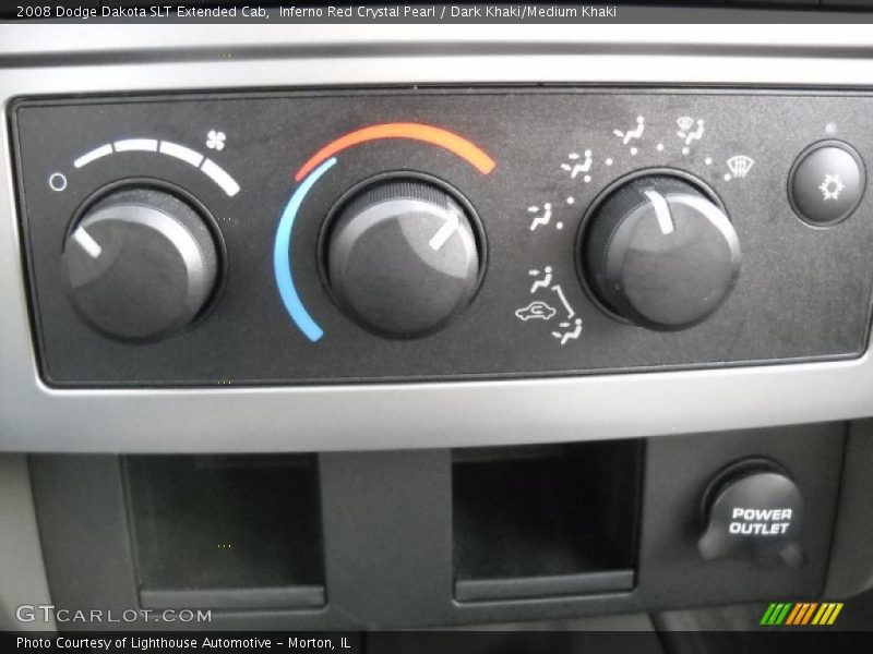 Inferno Red Crystal Pearl / Dark Khaki/Medium Khaki 2008 Dodge Dakota SLT Extended Cab