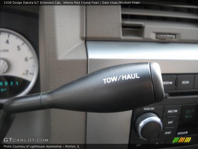 Inferno Red Crystal Pearl / Dark Khaki/Medium Khaki 2008 Dodge Dakota SLT Extended Cab