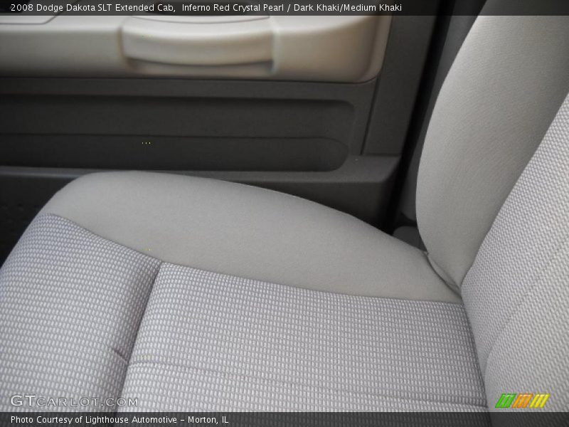 Inferno Red Crystal Pearl / Dark Khaki/Medium Khaki 2008 Dodge Dakota SLT Extended Cab