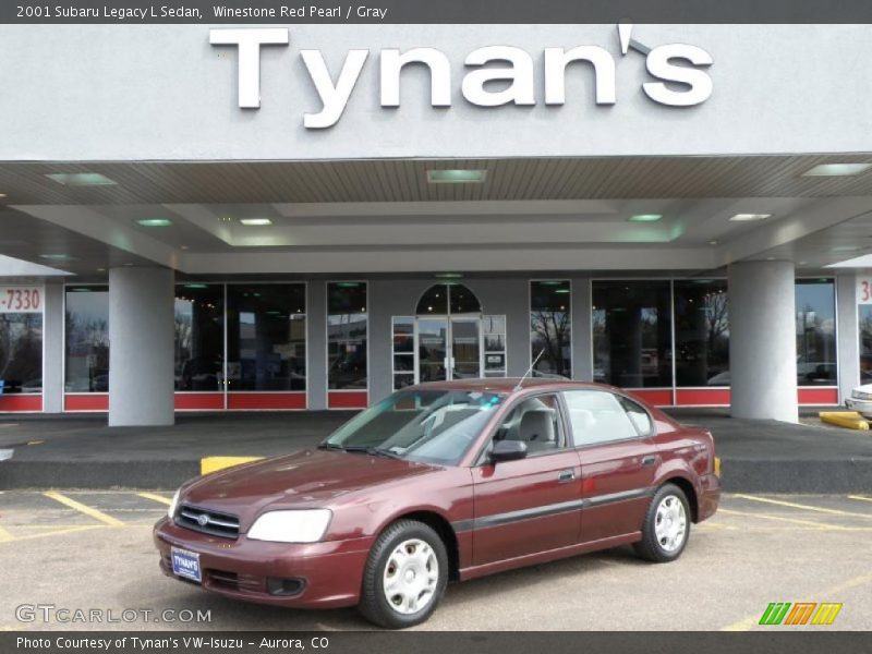 Winestone Red Pearl / Gray 2001 Subaru Legacy L Sedan