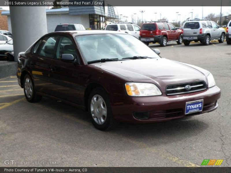 Winestone Red Pearl / Gray 2001 Subaru Legacy L Sedan