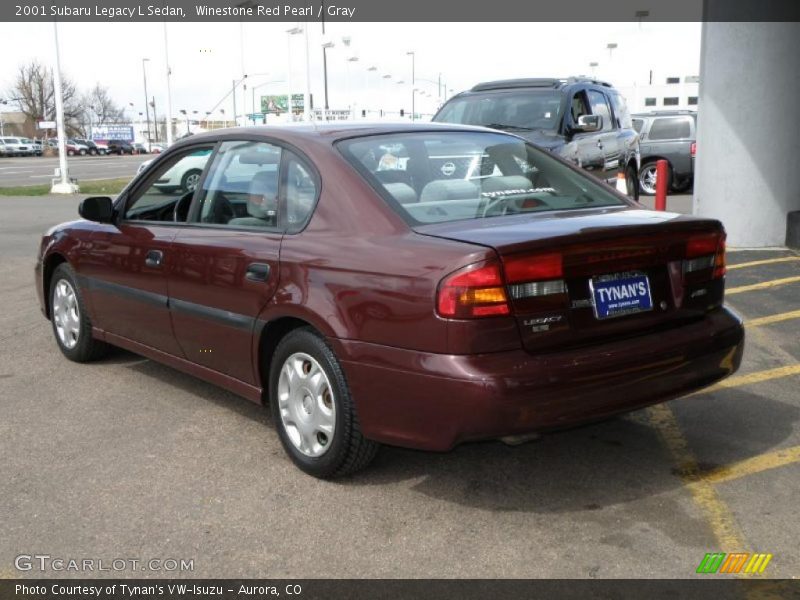 Winestone Red Pearl / Gray 2001 Subaru Legacy L Sedan