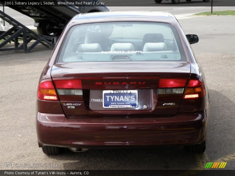 Winestone Red Pearl / Gray 2001 Subaru Legacy L Sedan