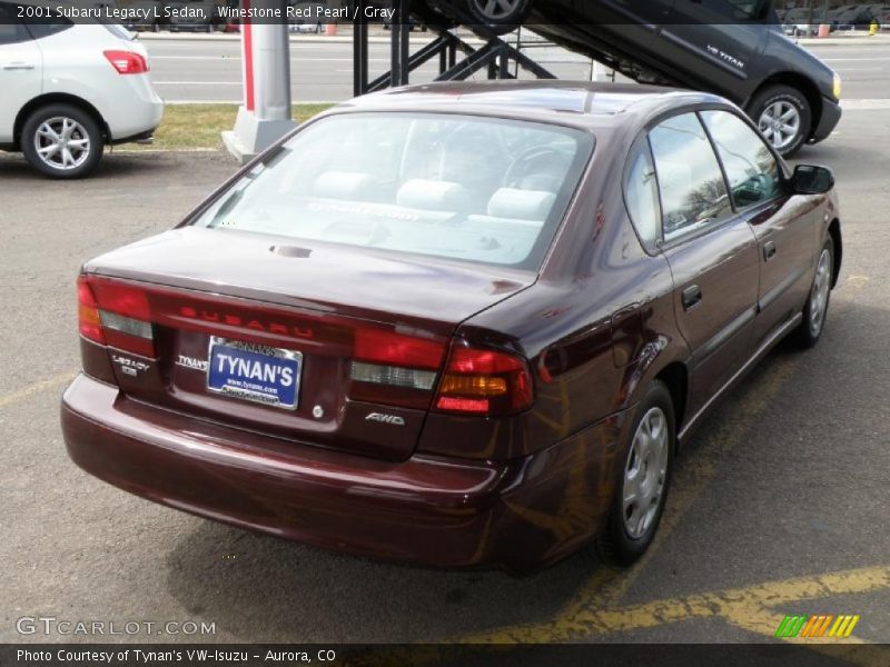 Winestone Red Pearl / Gray 2001 Subaru Legacy L Sedan