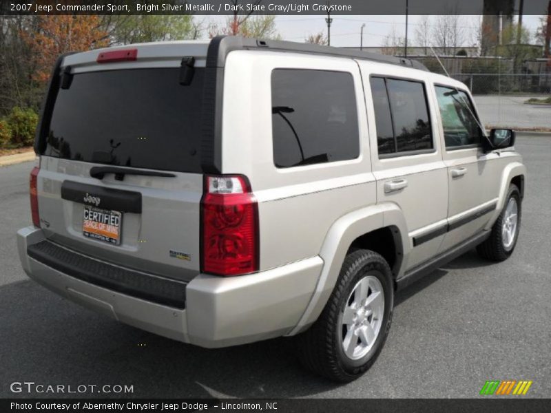 Bright Silver Metallic / Dark Slate Gray/Light Graystone 2007 Jeep Commander Sport