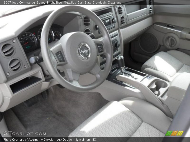 Bright Silver Metallic / Dark Slate Gray/Light Graystone 2007 Jeep Commander Sport