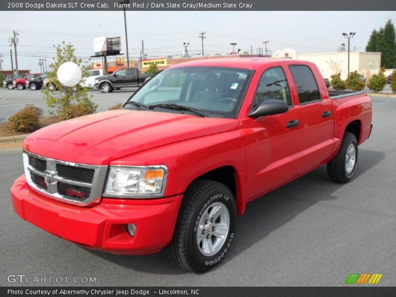 Flame Red / Dark Slate Gray/Medium Slate Gray 2008 Dodge Dakota SLT Crew Cab