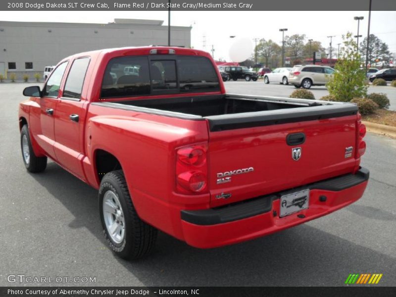 Flame Red / Dark Slate Gray/Medium Slate Gray 2008 Dodge Dakota SLT Crew Cab