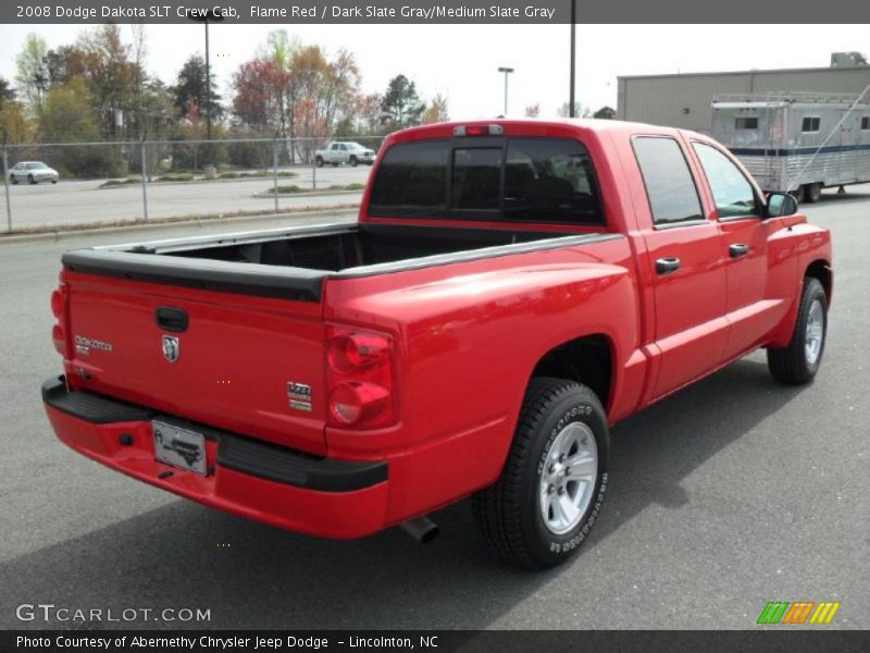 Flame Red / Dark Slate Gray/Medium Slate Gray 2008 Dodge Dakota SLT Crew Cab