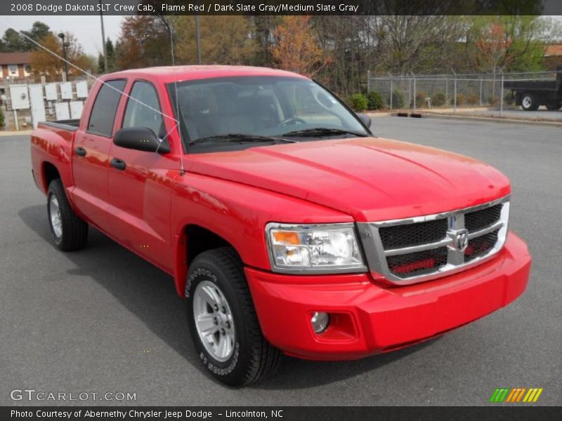 Flame Red / Dark Slate Gray/Medium Slate Gray 2008 Dodge Dakota SLT Crew Cab