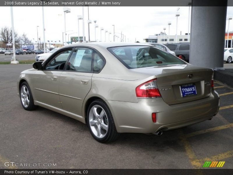 Harvest Gold Metallic / Warm Ivory 2008 Subaru Legacy 2.5i Sedan