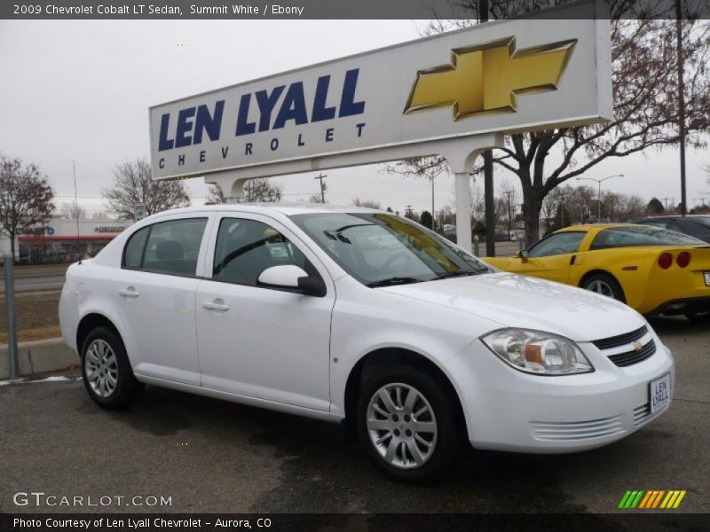 Summit White / Ebony 2009 Chevrolet Cobalt LT Sedan