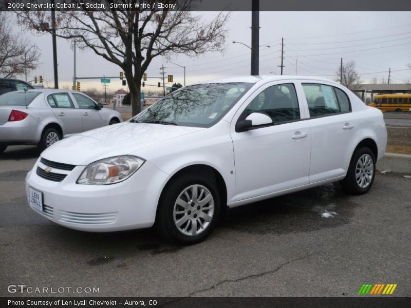 Summit White / Ebony 2009 Chevrolet Cobalt LT Sedan