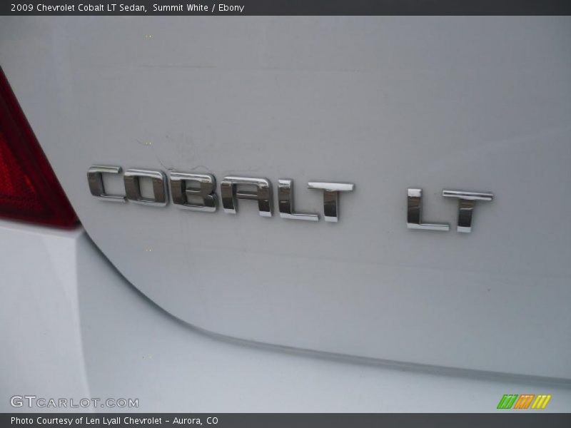 Summit White / Ebony 2009 Chevrolet Cobalt LT Sedan
