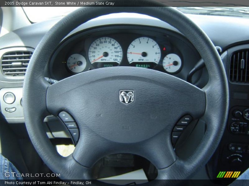 Stone White / Medium Slate Gray 2005 Dodge Caravan SXT