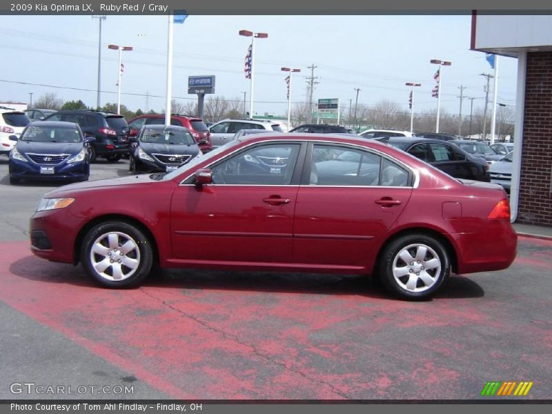 Ruby Red / Gray 2009 Kia Optima LX