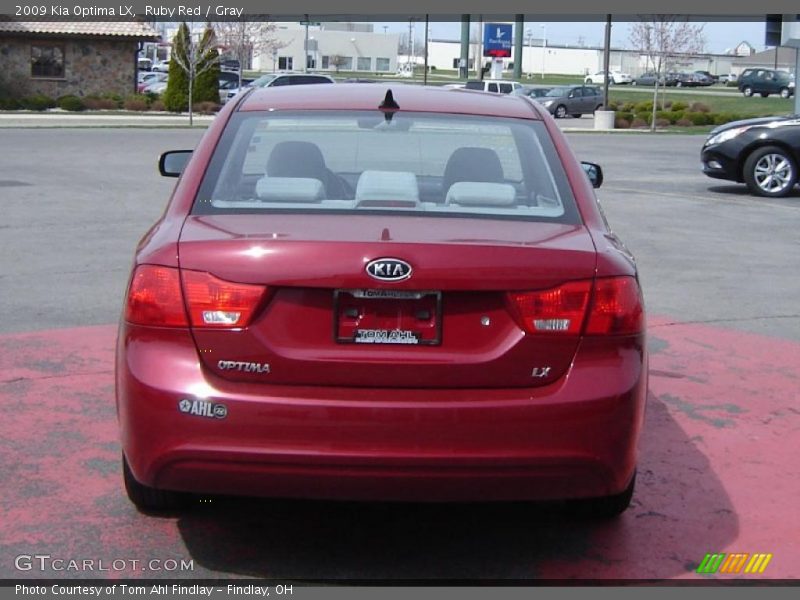 Ruby Red / Gray 2009 Kia Optima LX