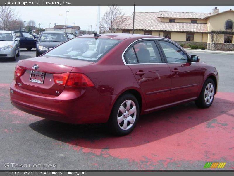 Ruby Red / Gray 2009 Kia Optima LX