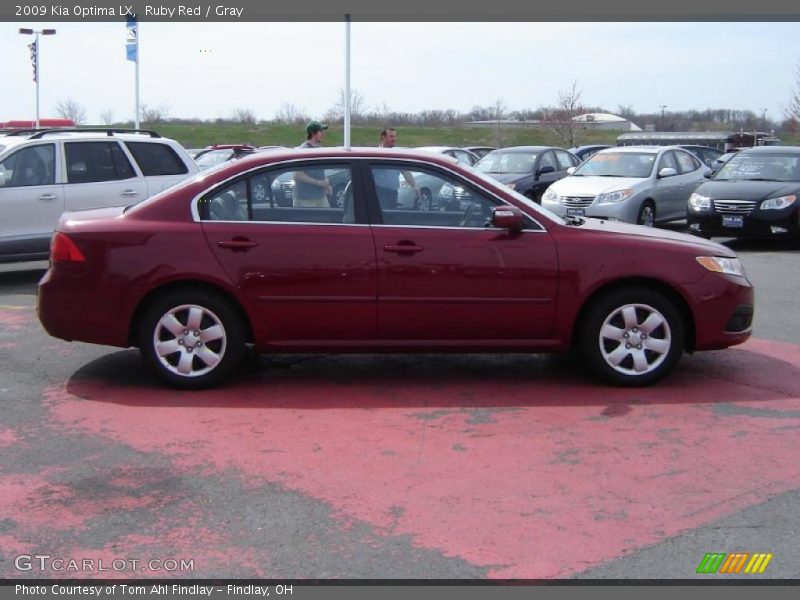 Ruby Red / Gray 2009 Kia Optima LX