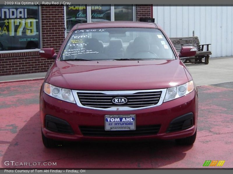 Ruby Red / Gray 2009 Kia Optima LX