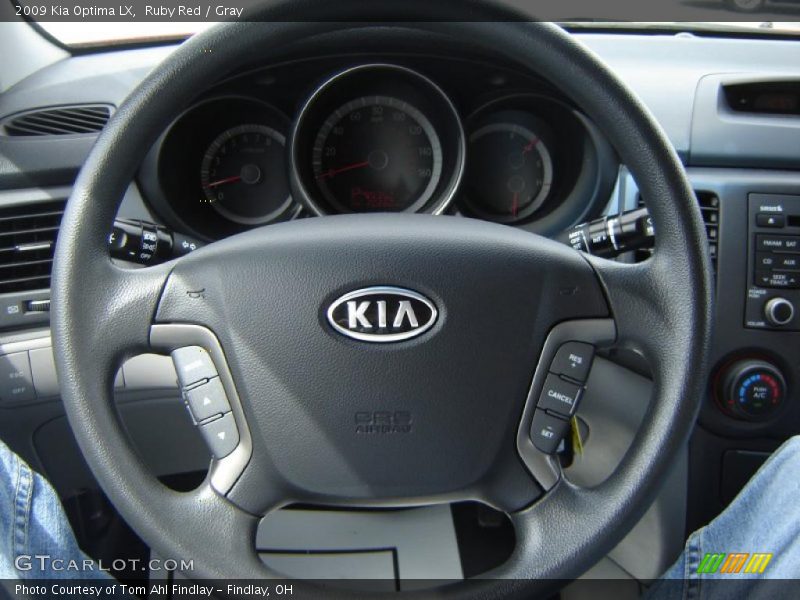 Ruby Red / Gray 2009 Kia Optima LX