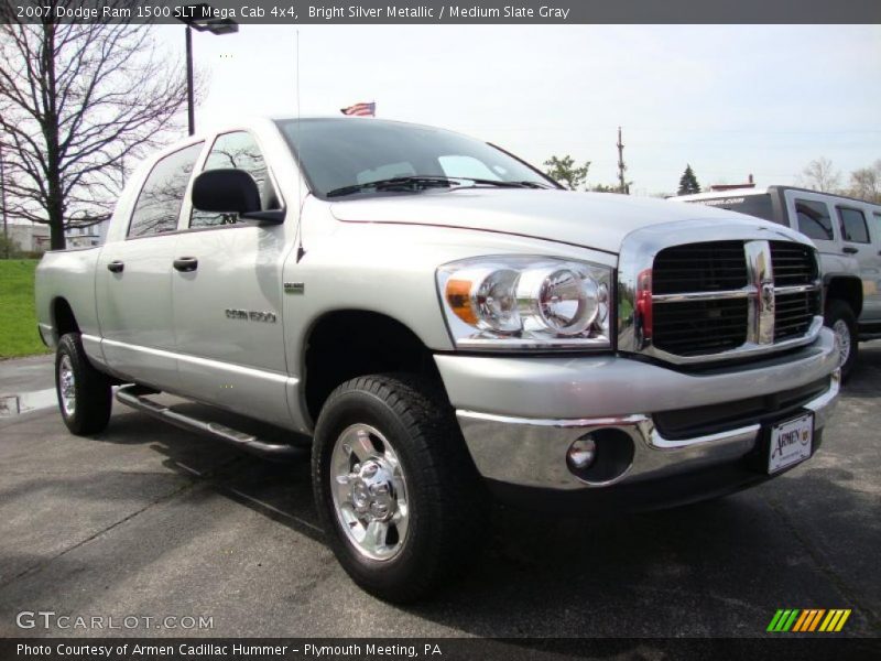 Bright Silver Metallic / Medium Slate Gray 2007 Dodge Ram 1500 SLT Mega Cab 4x4