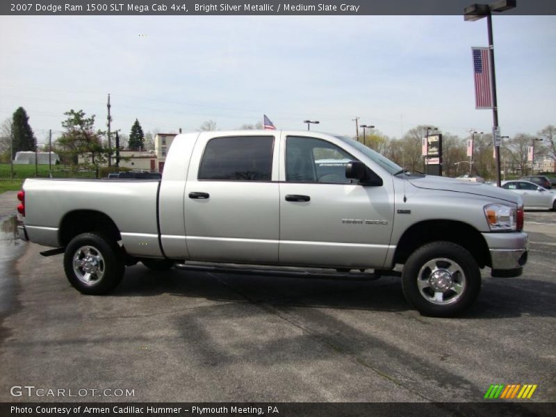 Bright Silver Metallic / Medium Slate Gray 2007 Dodge Ram 1500 SLT Mega Cab 4x4