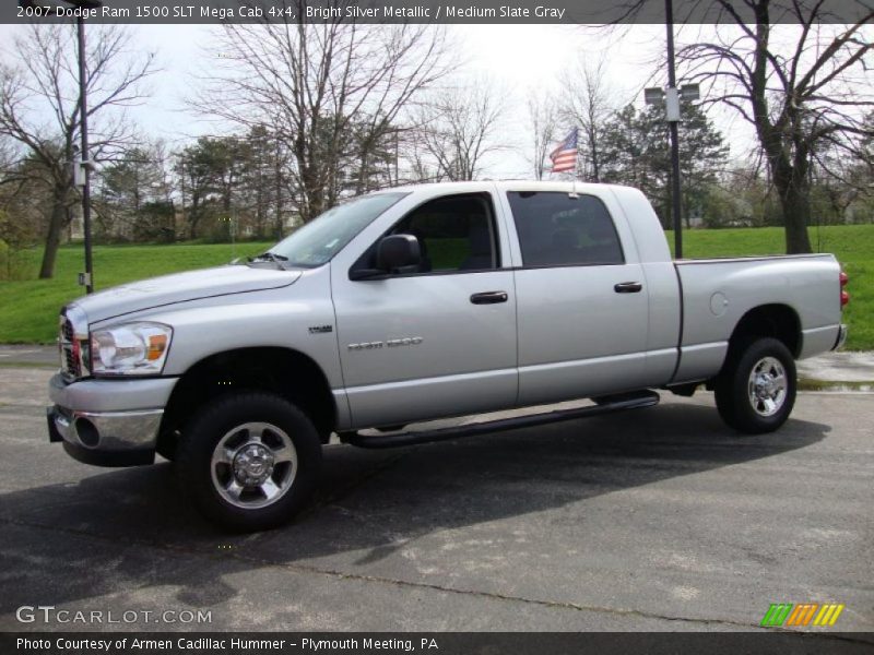 Bright Silver Metallic / Medium Slate Gray 2007 Dodge Ram 1500 SLT Mega Cab 4x4