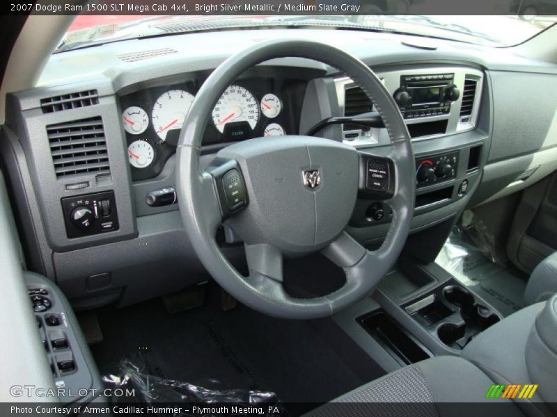 Bright Silver Metallic / Medium Slate Gray 2007 Dodge Ram 1500 SLT Mega Cab 4x4
