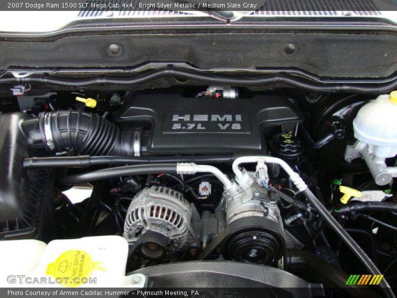 Bright Silver Metallic / Medium Slate Gray 2007 Dodge Ram 1500 SLT Mega Cab 4x4