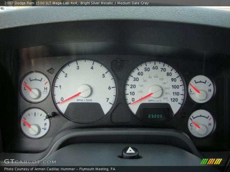 Bright Silver Metallic / Medium Slate Gray 2007 Dodge Ram 1500 SLT Mega Cab 4x4