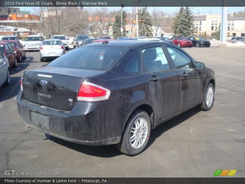 Ebony Black / Charcoal Black 2010 Ford Focus SE Coupe