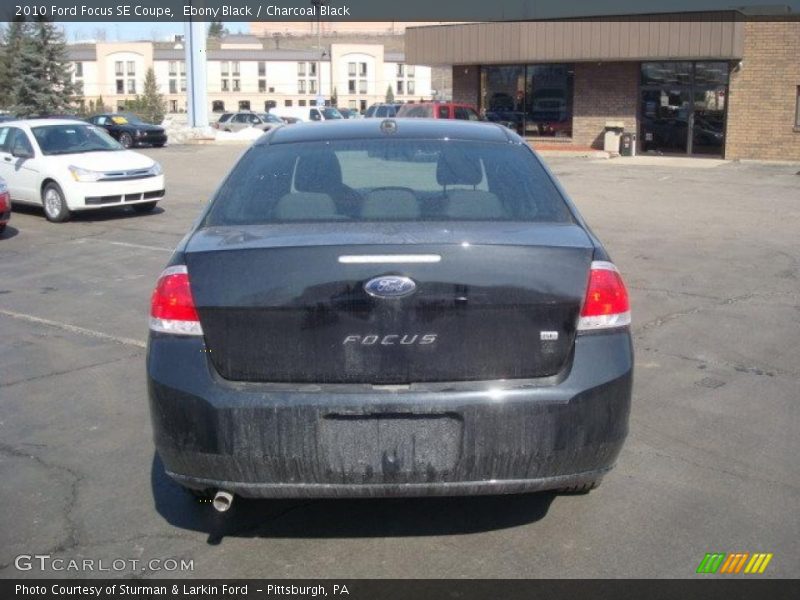Ebony Black / Charcoal Black 2010 Ford Focus SE Coupe