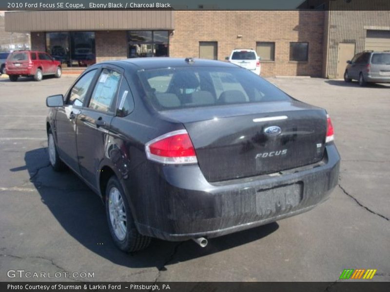 Ebony Black / Charcoal Black 2010 Ford Focus SE Coupe