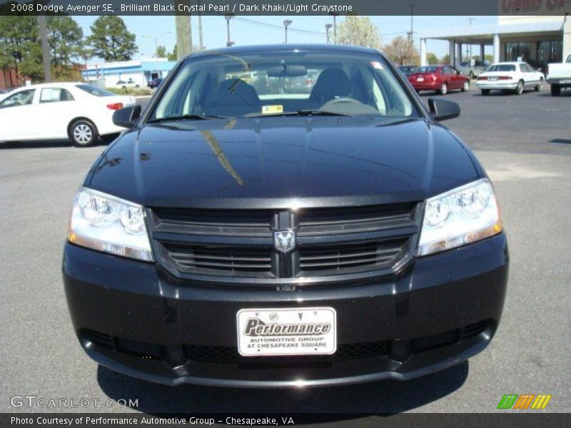 Brilliant Black Crystal Pearl / Dark Khaki/Light Graystone 2008 Dodge Avenger SE