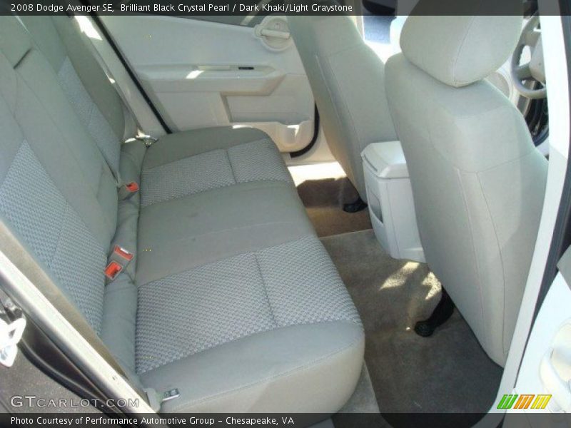 Brilliant Black Crystal Pearl / Dark Khaki/Light Graystone 2008 Dodge Avenger SE