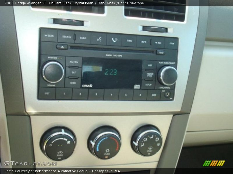 Brilliant Black Crystal Pearl / Dark Khaki/Light Graystone 2008 Dodge Avenger SE