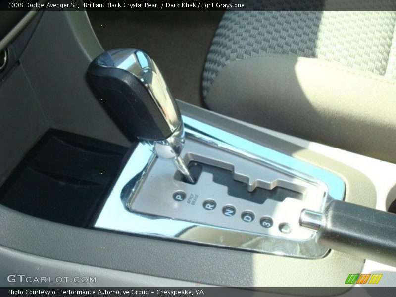 Brilliant Black Crystal Pearl / Dark Khaki/Light Graystone 2008 Dodge Avenger SE